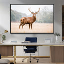 Vintage Wildlife Wall Art Canvas Print – Misty Landscape