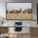 Rustic Deer Wall Art Canvas Print – Autumn Forest Woodland