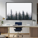 Foggy Forest Wall Art Canvas Print – Framed Misty Pines