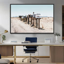 Desert Mailboxes Canvas Print – Framed Minimal Western