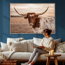 Texas Longhorn Cow Canvas Wall Art, Majestic Bull and Rustic by MyGreatCanvas | Canvas Wall Art Prints | Photo Prints & Wall Decor