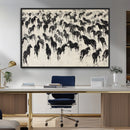 Wild Horse Stampede Wall Art Canvas Print – Monochrome by MyGreatCanvas | Canvas Wall Art Prints | Photo Prints & Wall Decor