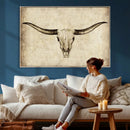 Longhorn Skull Wall Art Canvas Print – Rustic Western by MyGreatCanvas | Canvas Wall Art Prints | Photo Prints & Wall Decor
