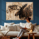 Moose Canvas Wall Art — Rustic Wildlife Painting Print | by MyGreatCanvas | Canvas Wall Art Prints | Photo Prints & Wall Decor
