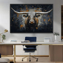 Rustic Longhorn Bull Wall Art Canvas Print – Vintage Western by MyGreatCanvas | Canvas Wall Art Prints | Photo Prints & Wall Decor