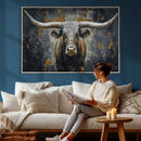 Rustic Bull Wall Art Canvas Print, Longhorn Wall Decor for by MyGreatCanvas | Canvas Wall Art Prints | Photo Prints & Wall Decor