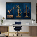 Lady Justice Wall Art Canvas Print – Elegant Gold Legal by MyGreatCanvas | Canvas Wall Art Prints | Photo Prints & Wall Decor