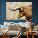 Rustic Longhorn Bull Wall Art Canvas Print – Vintage Western by MyGreatCanvas | Canvas Wall Art Prints | Photo Prints & Wall Decor