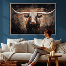 Abstract Longhorn Wall Art Canvas Print – Vintage Western by MyGreatCanvas | Canvas Wall Art Prints | Photo Prints & Wall Decor