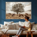 Texas Longhorn Cattle Wall Art, Rustic Western Ranch Canvas by MyGreatCanvas | Canvas Wall Art Prints | Photo Prints & Wall Decor