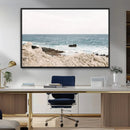 Coastal Ocean View Wall Art Canvas Print – Serene Rocky by MyGreatCanvas | Canvas Wall Art Prints | Photo Prints & Wall Decor