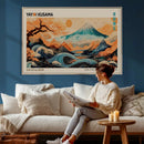 Yayoi Kusama Inspired Japanese Landscape Wall Art Canvas by MyGreatCanvas | Canvas Wall Art Prints | Photo Prints & Wall Decor