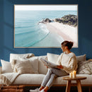 Aerial Beach Wall Art Canvas Print, Coastal Ocean Waves and by MyGreatCanvas | Canvas Wall Art Prints | Photo Prints & Wall Decor