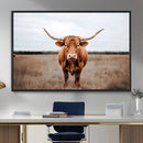 Longhorn Bull Wall Art Canvas Print – Framed Rustic by MyGreatCanvas | Canvas Wall Art Prints | Photo Prints & Wall Decor