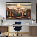 Wooden Mountain Layers Art – Rustic Pine Tree Landscape by MyGreatCanvas | Canvas Wall Art Prints | Photo Prints & Wall Decor