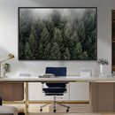 Dense Evergreen Forest Misty Morning Fog Pine Trees Woodland by MyGreatCanvas | Canvas Wall Art Prints | Photo Prints & Wall Decor