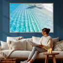 Crystal Clear Ocean Water Sunlit Reflections Palm Shadow Sandy Beach Tropical Wall Art for Home, Office Decor by MyGreatCanvas | Canvas Wall Art Prints | Photo Prints & Wall Decor