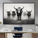 Texas Longhorn Wall Art Canvas Print, Framed Speckled Cow by MyGreatCanvas | Canvas Wall Art Prints | Photo Prints & Wall Decor