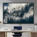 Foggy Pine Forest Wall Art – Framed Black White Nature by MyGreatCanvas | Canvas Wall Art Prints | Photo Prints & Wall Decor