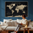 Personalized Push Pin World Map Canvas – Custom Framed by MyGreatCanvas | Canvas Wall Art Prints | Photo Prints & Wall Decor
