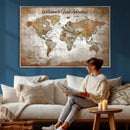 Personalized Vintage Map Wall Art Canvas Print – Custom Push by MyGreatCanvas | Canvas Wall Art Prints | Photo Prints & Wall Decor