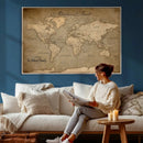 Personalized World Map Wall Art – Custom Framed Push Pin by MyGreatCanvas | Canvas Wall Art Prints | Photo Prints & Wall Decor