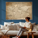 Personalized World Map Wall Art – Customizable Push Pin Map