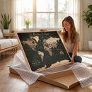 Custom Push Pin World Map Wall Art – Personalized Travel