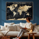 Personalized World Map Wall Art – Custom Framed Push Pin by MyGreatCanvas | Canvas Wall Art Prints | Photo Prints & Wall Decor