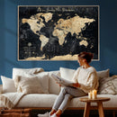 Personalized World Map Wall Art – Custom Framed Push Pin