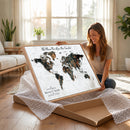 Personalized Push Pin World Map Canvas Print – Custom