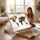 Personalized Push Pin World Map Canvas Print – Custom Framed