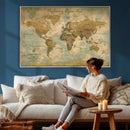 Personalized Custom World Map Wall Art Print – Add Your