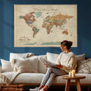 Personalized Push Pin World Map Canvas – Custom Framed by MyGreatCanvas | Canvas Wall Art Prints | Photo Prints & Wall Decor