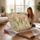 Personalized World Map Canvas – Custom Framed Push Pin