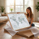 Personalized Antique World Map Canvas Print – Custom Push