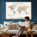 Custom Push Pin World Map Wall Art Canvas Print – by MyGreatCanvas | Canvas Wall Art Prints | Photo Prints & Wall Decor