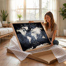 Custom Push Pin World Map Wall Canvas Print – Personalized