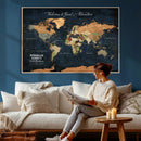 Personalized World Map Canvas – Custom Framed Push Pin by MyGreatCanvas | Canvas Wall Art Prints | Photo Prints & Wall Decor