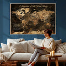 Personalized Family World Map Canvas – Custom Framed Push by MyGreatCanvas | Canvas Wall Art Prints | Photo Prints & Wall Decor