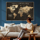 Personalized Push Pin World Map Canvas – Custom Framed by MyGreatCanvas | Canvas Wall Art Prints | Photo Prints & Wall Decor
