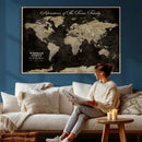 Personalized Push Pin World Map Canvas – Custom Framed by MyGreatCanvas | Canvas Wall Art Prints | Photo Prints & Wall Decor