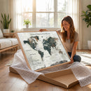 Personalized Push Pin World Map Canvas Print – Custom