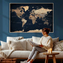 World Map Canvas Print – Detailed Map of the World Wall Art by MyGreatCanvas | Canvas Wall Art Prints | Photo Prints & Wall Decor