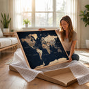 World Map Canvas Print – Detailed Map of the World Wall Art