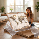 World Map Canvas Print – Framed Travel Map Wall Art for