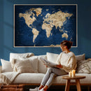 World Map Canvas Print – Framed Travel Map Wall Art for by MyGreatCanvas | Canvas Wall Art Prints | Photo Prints & Wall Decor