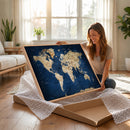 World Map Canvas Print – Framed Travel Map Wall Art for