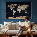 Grunge Wall Art World Map Canvas Print by MyGreatCanvas | Canvas Wall Art Prints | Photo Prints & Wall Decor