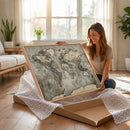 World Map Canvas Print – Detailed Map of the World Wall Art